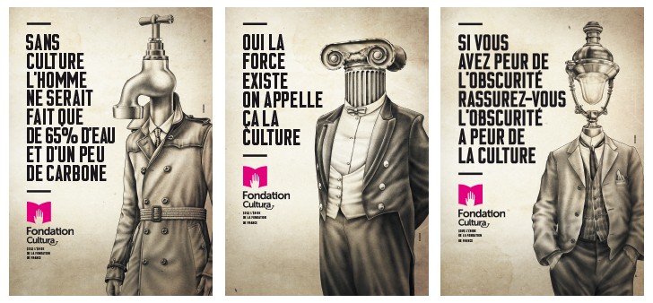 Campagne d'affichage de la Fondation Cultura par l'agence St John's en 2016