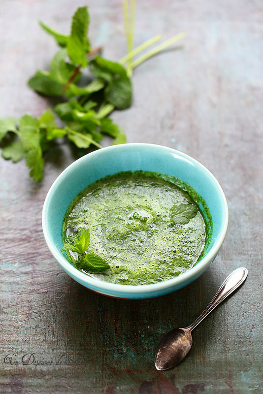 Chutney à la coriandre et à la menthe
