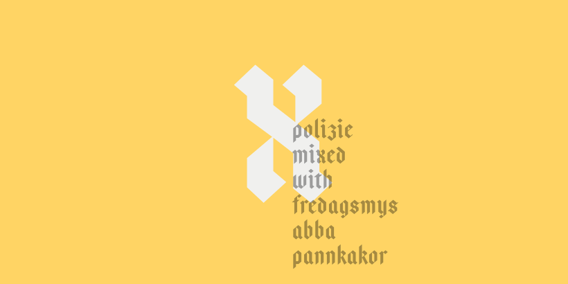 Police d'écriture gratuite (free font) de style écriture allemande par Anton Bolin