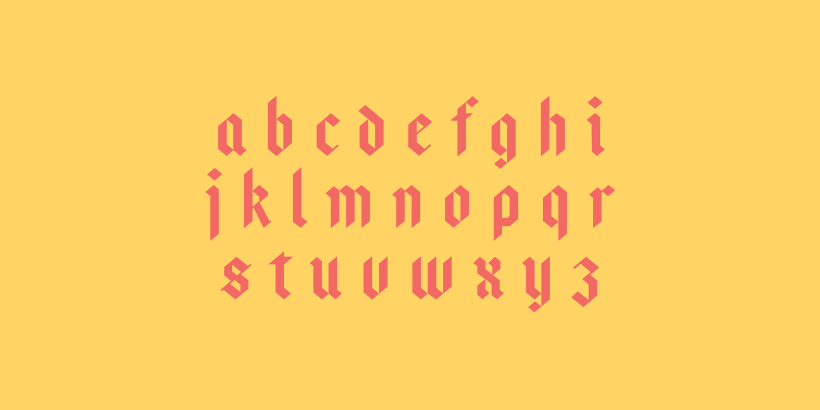 Police d'écriture gratuite (free font) de style écriture allemande par Anton Bolin