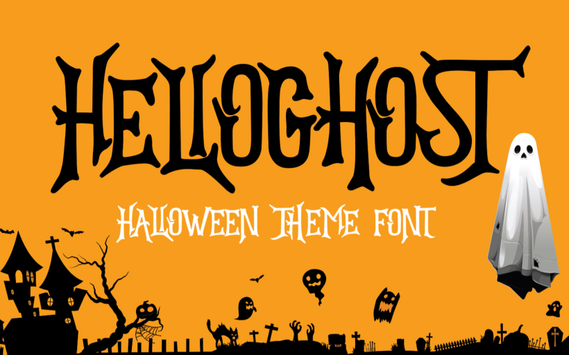 Typographie gratuite Halloween Ghost pour Halloween
