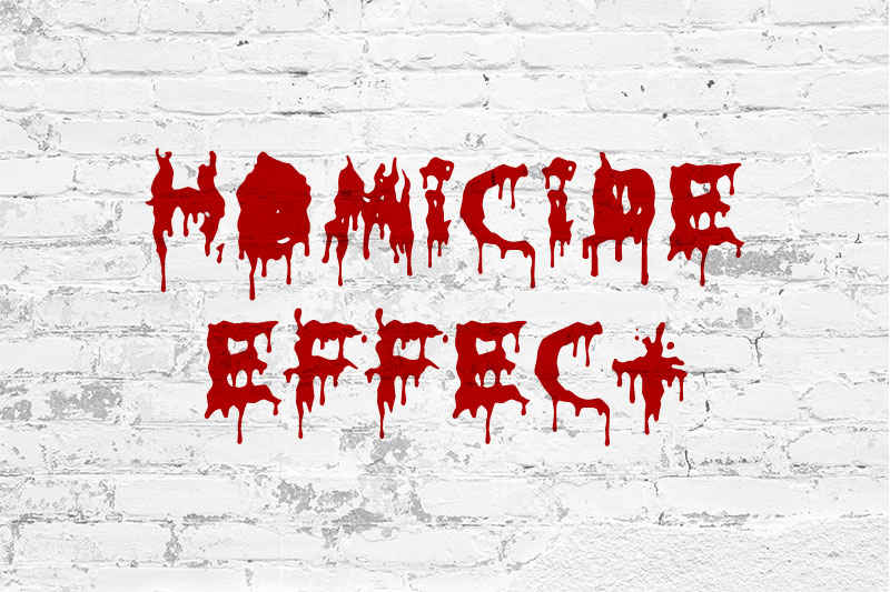 Typographie gratuite Homicide Effect pour Halloween